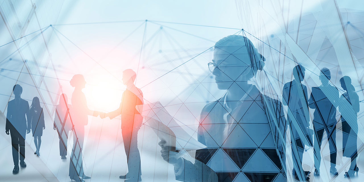 Abstract image - business connection.